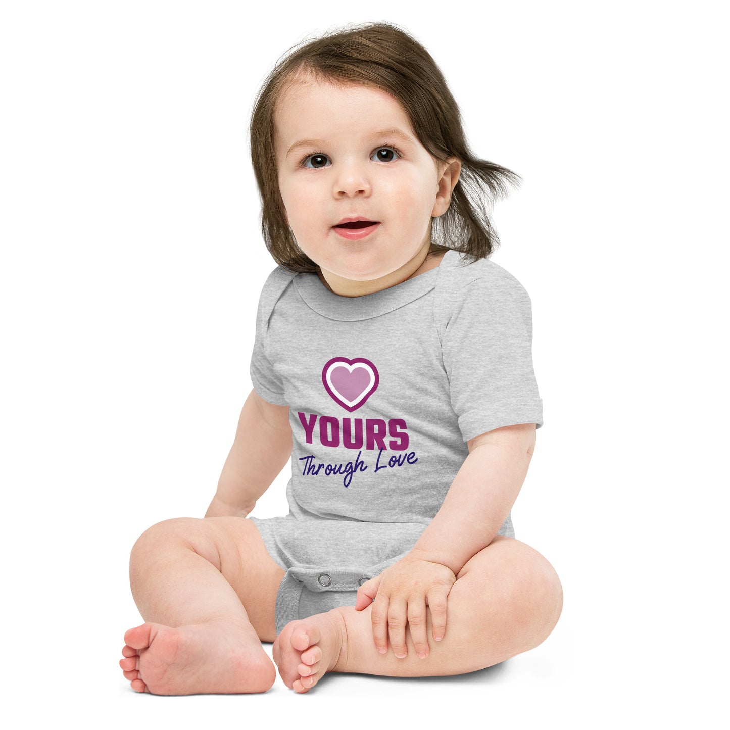 Yours Through Love - baby onesie - Adoption Stuff Store 