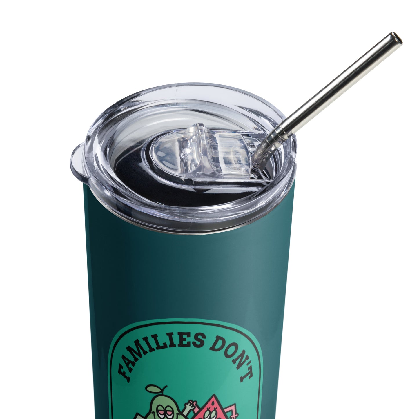 Families Don't Have to Match - cute design on a stainless steel tumbler