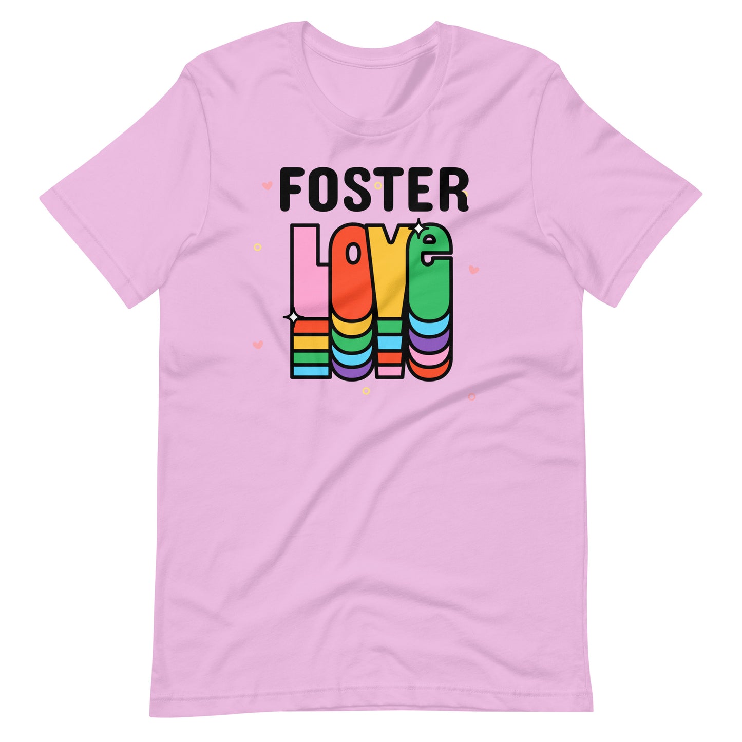 Foster Love shirt design with rainbow colors - Adoption Stuff Store - adoption and foster care themed gifts and items