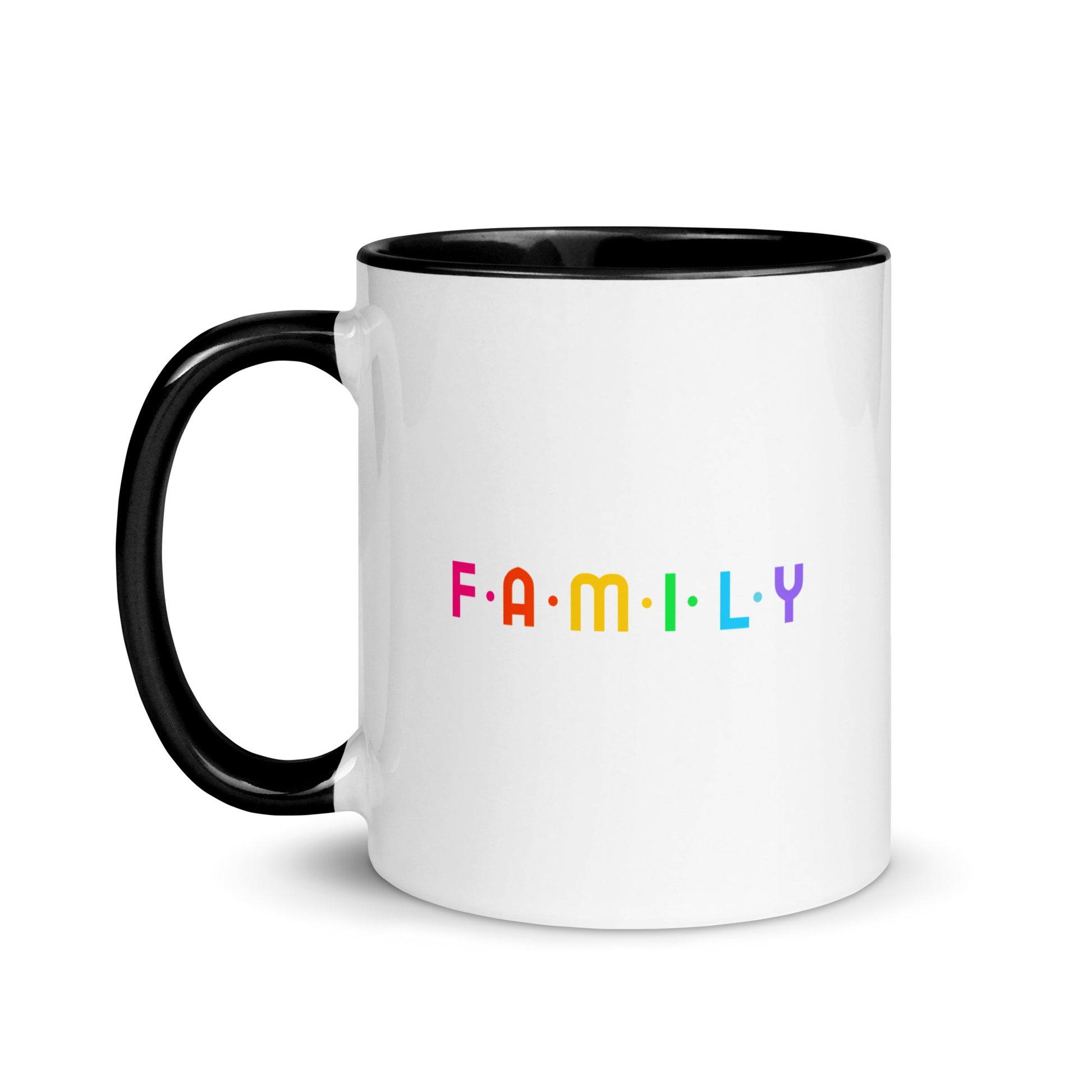 Adoption Stuff Store - FAMILY mug - rainbow - inclusive, Pride, LGBTQ, gay adoption and foster care items