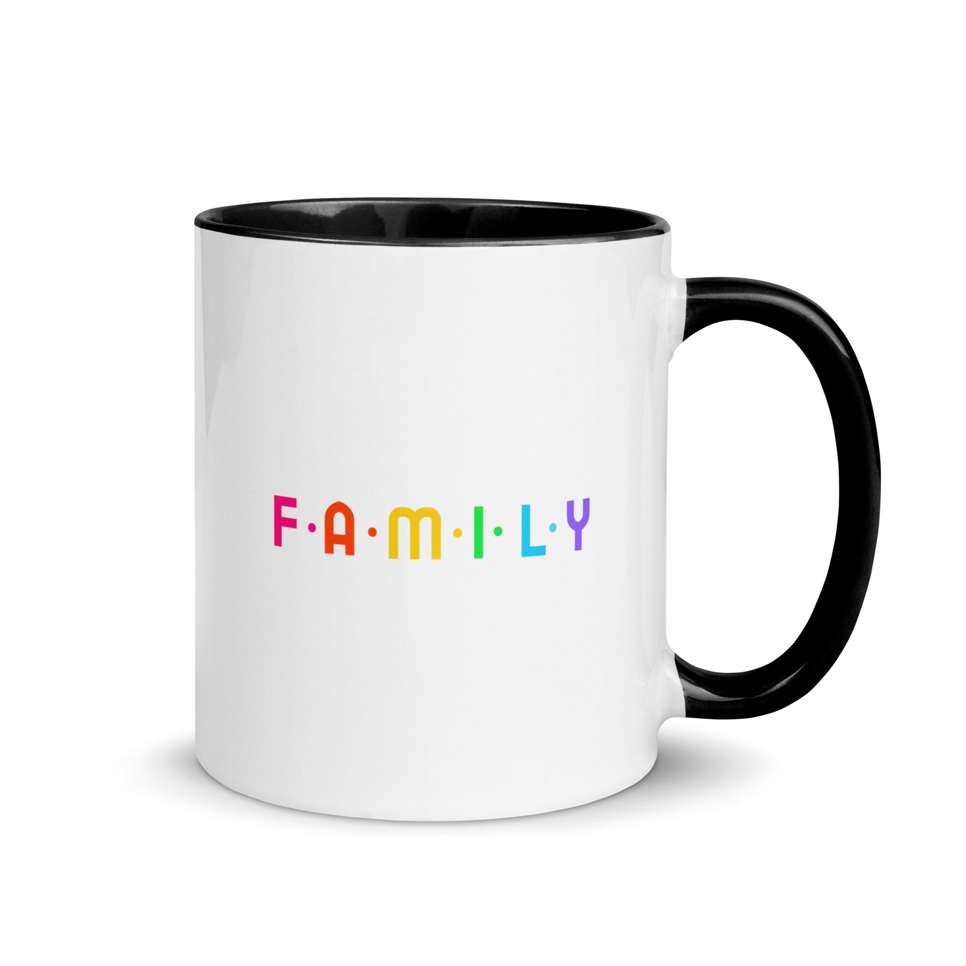 Adoption Stuff Store - FAMILY mug - rainbow - inclusive, Pride, LGBTQ, gay adoption and foster care items