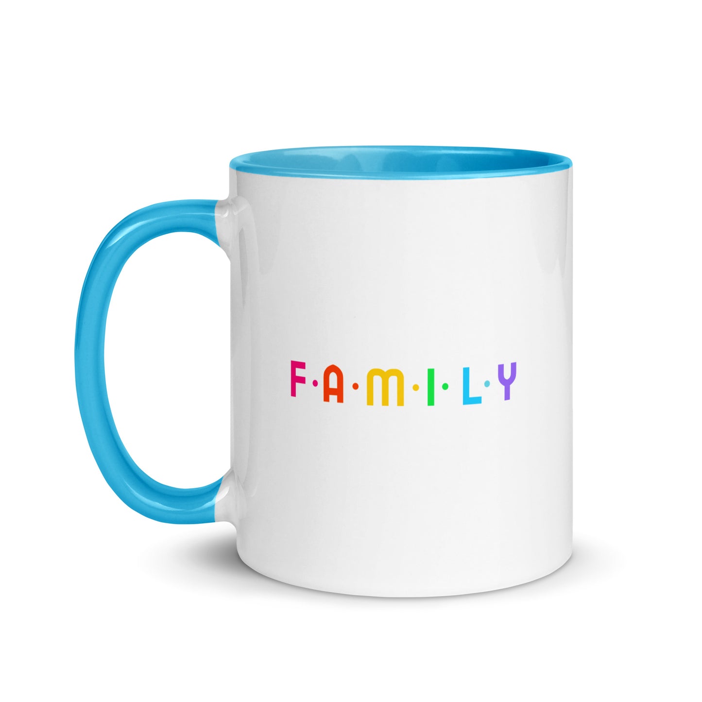 FAMILY - rainbow graphic on mug with Color Inside