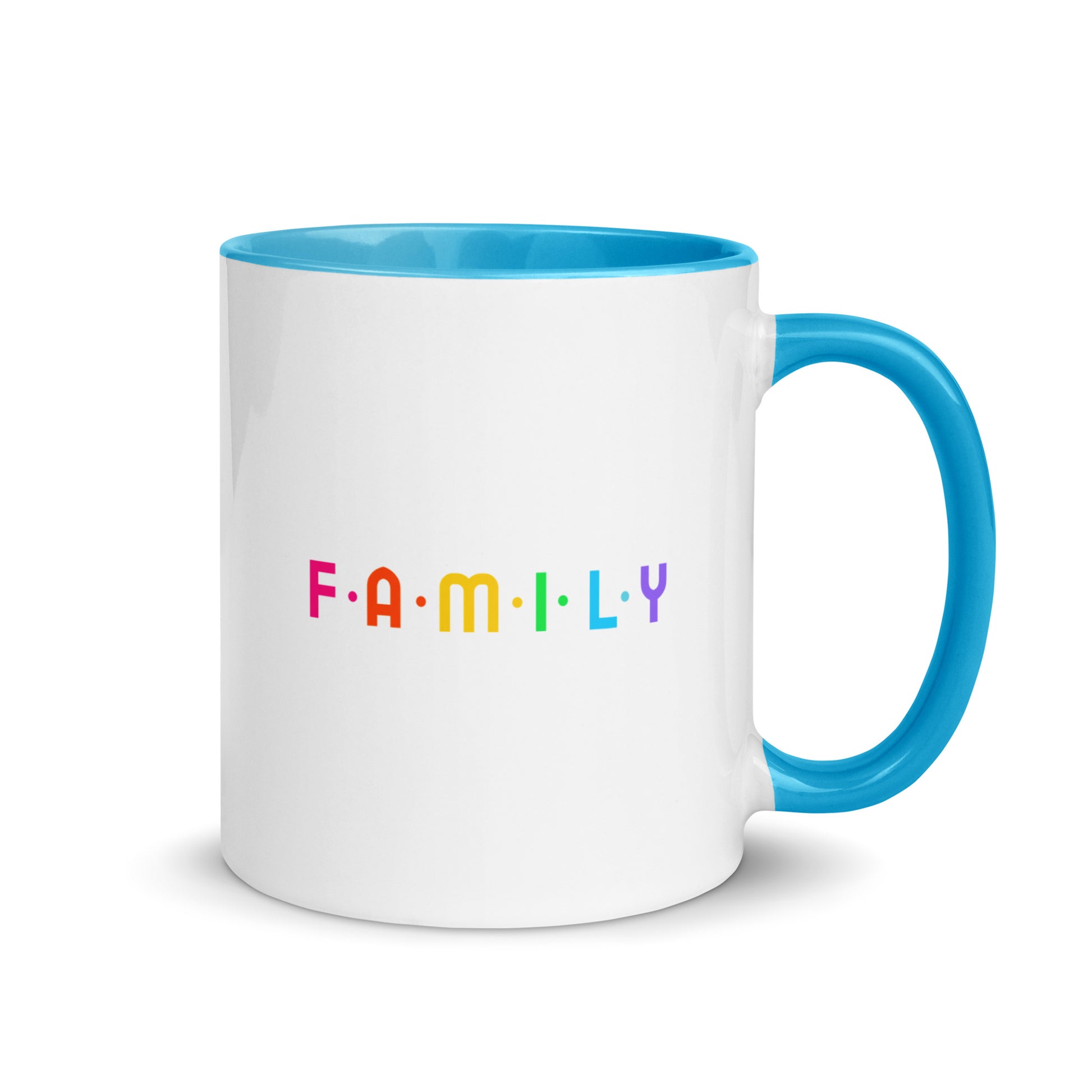 Adoption Stuff Store - FAMILY mug - rainbow - inclusive, Pride, LGBTQ, gay adoption and foster care items