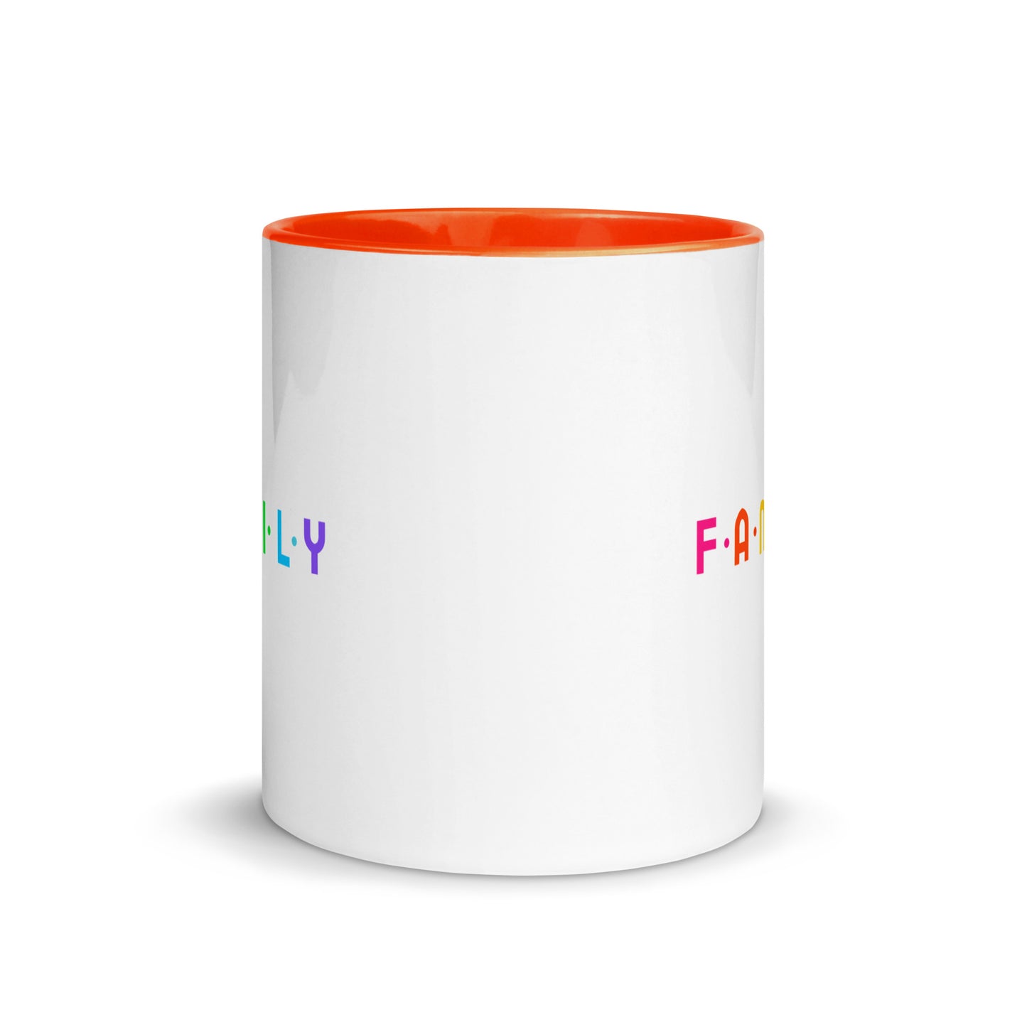 FAMILY - rainbow graphic on mug with Color Inside