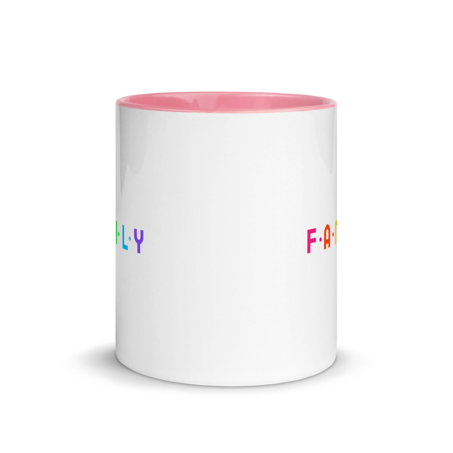 FAMILY - rainbow graphic on mug with Color Inside