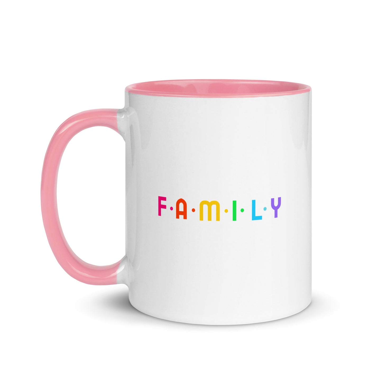 FAMILY - rainbow graphic on mug with Color Inside