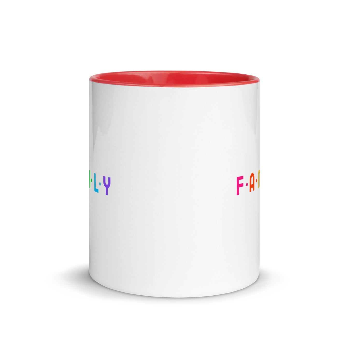 FAMILY - rainbow graphic on mug with Color Inside