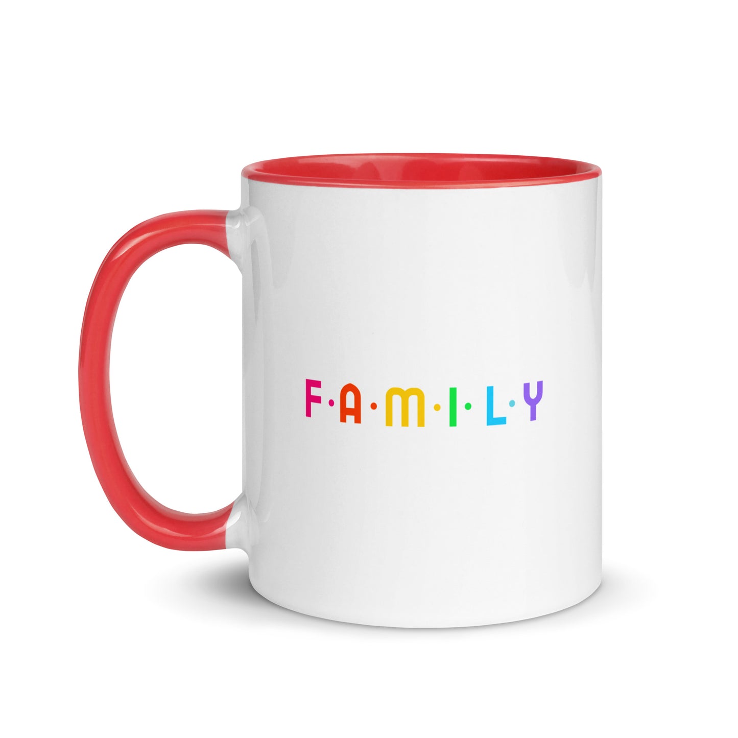 Adoption Stuff Store - FAMILY mug - rainbow - inclusive, Pride, LGBTQ, gay adoption and foster care items