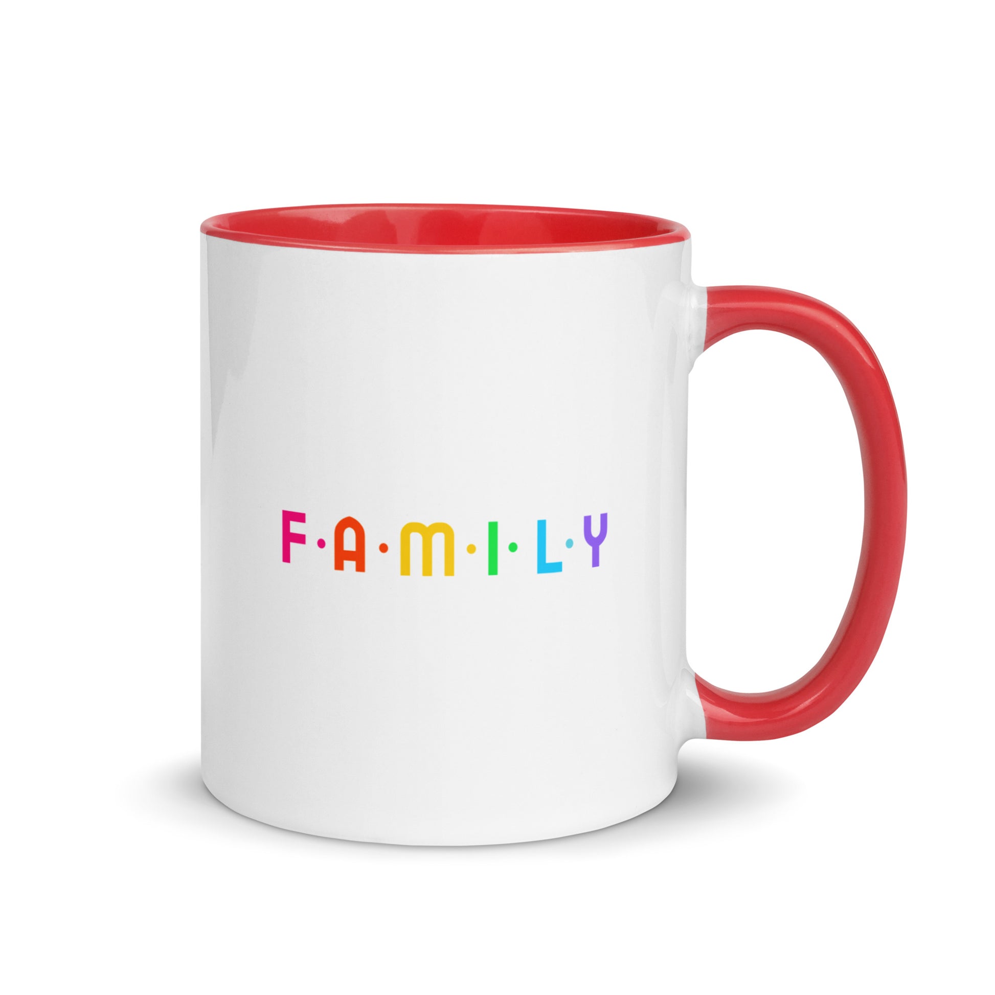 Adoption Stuff Store - FAMILY mug - rainbow - inclusive, Pride, LGBTQ, gay adoption and foster care items