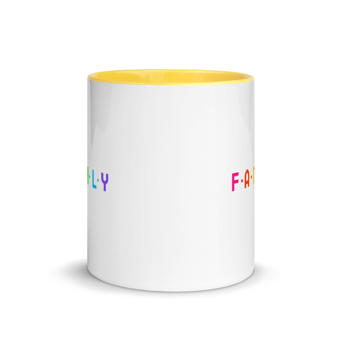 FAMILY - rainbow graphic on mug with Color Inside