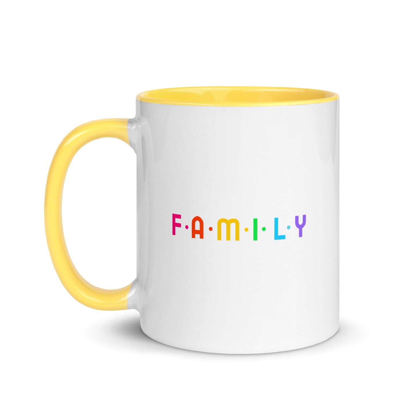 FAMILY - rainbow graphic on mug with Color Inside