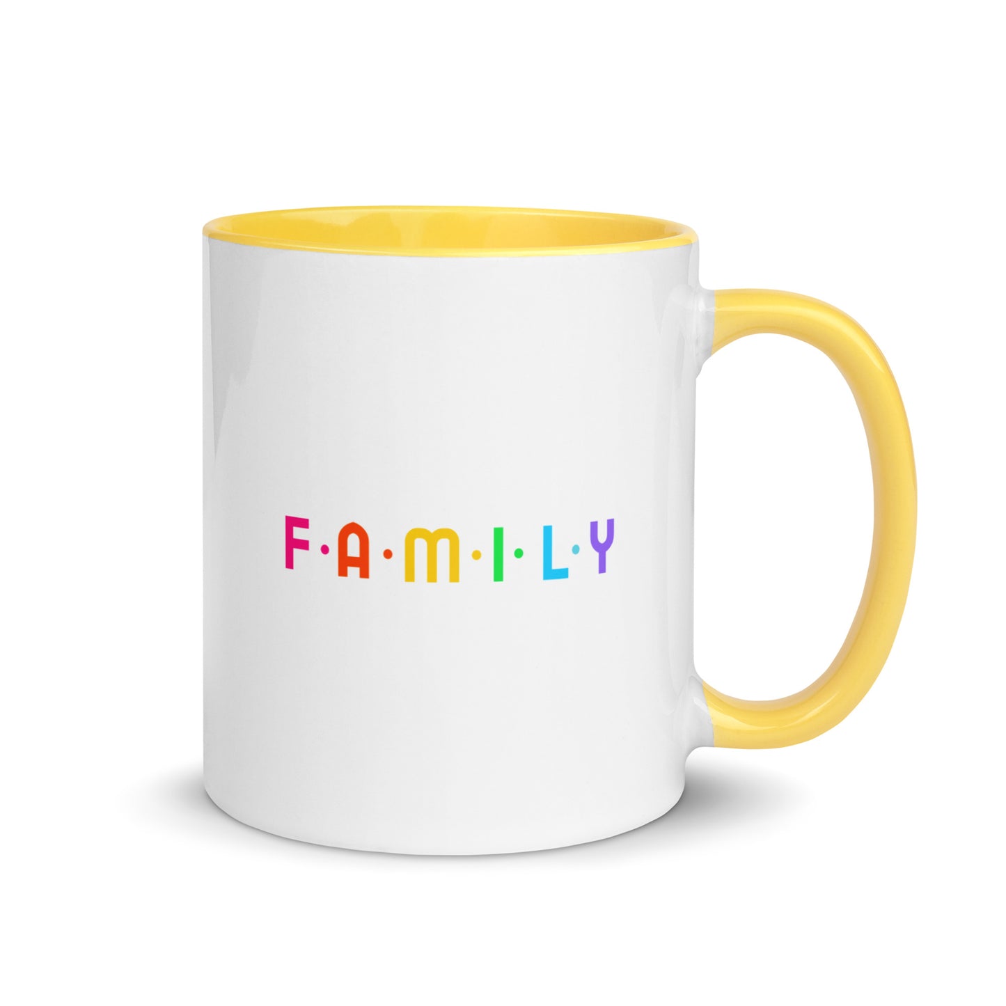 FAMILY - rainbow graphic on mug with Color Inside