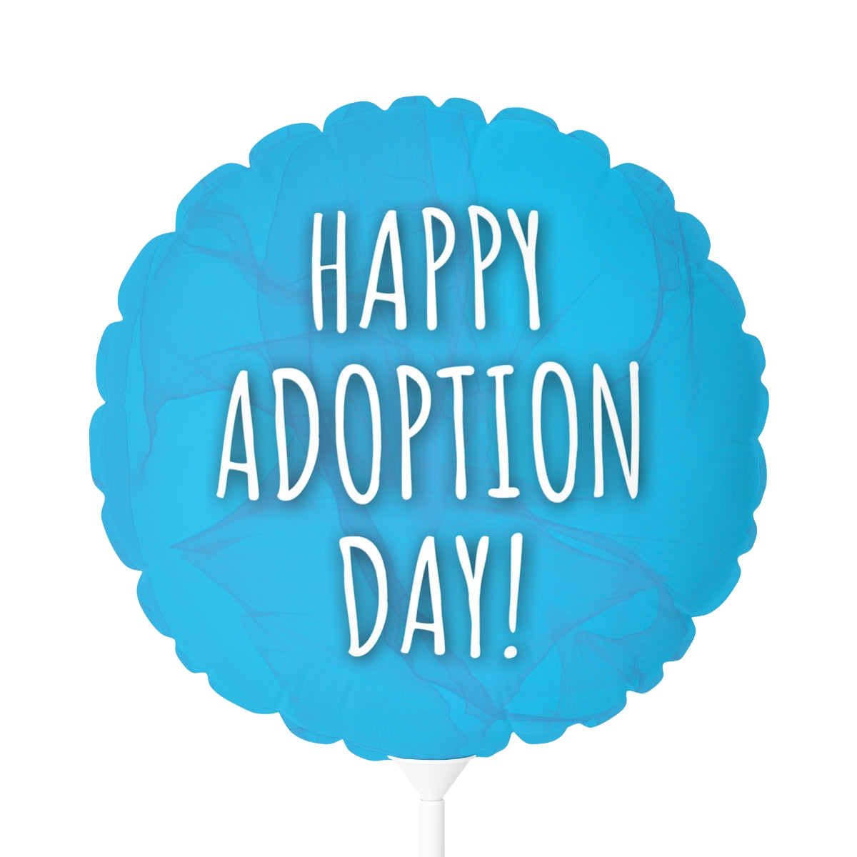 HAPPY ADOPTION DAY - blue Balloon (Round), 11" - Adoption Stuff Store