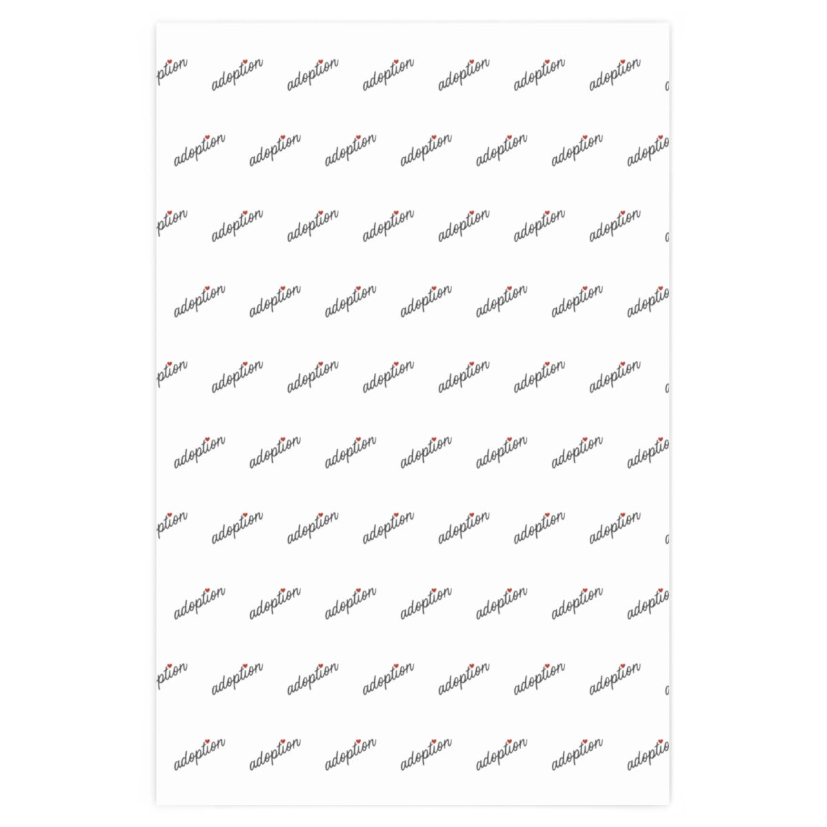 Adoption (heart) - cute wrapping paper - Adoption Stuff Store, 24" × 36", wrapping paper