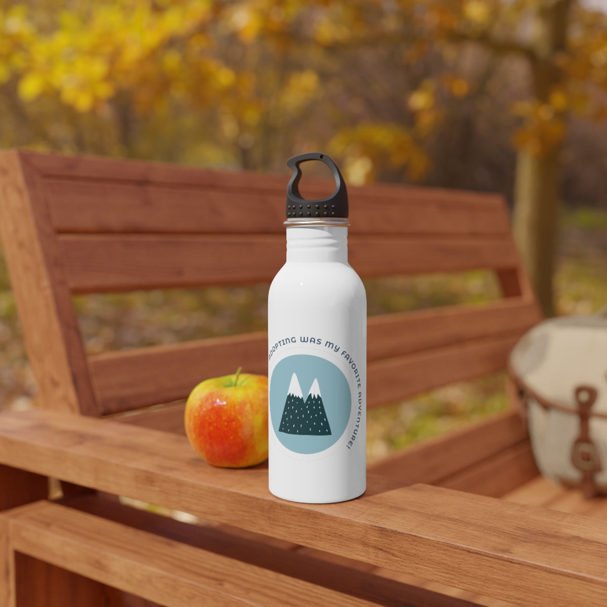 Adopting was my favorite adventure - Stainless Steel Water Bottle - Adoption Stuff Store, , bottle