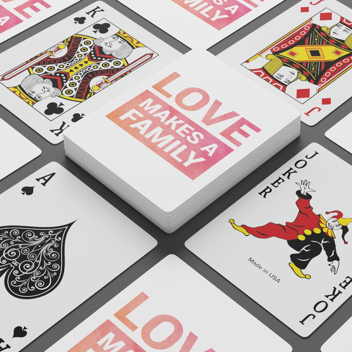 LOVE MAKES A FAMILY - Deck of Cards - Adoption Stuff Store