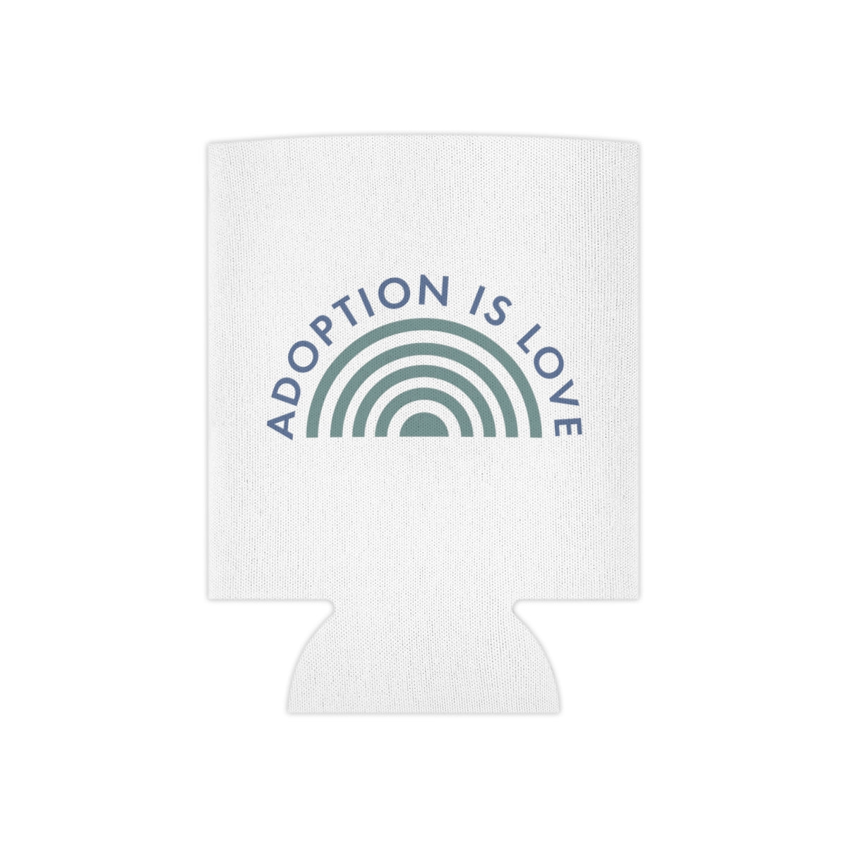 Adoption is Love - design on a white Can Cooler - Adoption Stuff Store