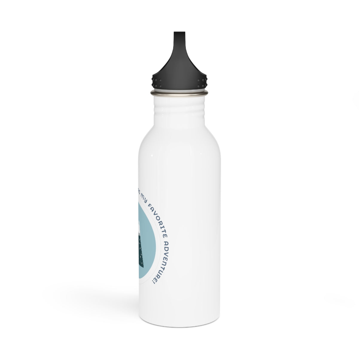 Adopting was my favorite adventure - Stainless Steel Water Bottle - Adoption Stuff Store, 20oz / White, bottle