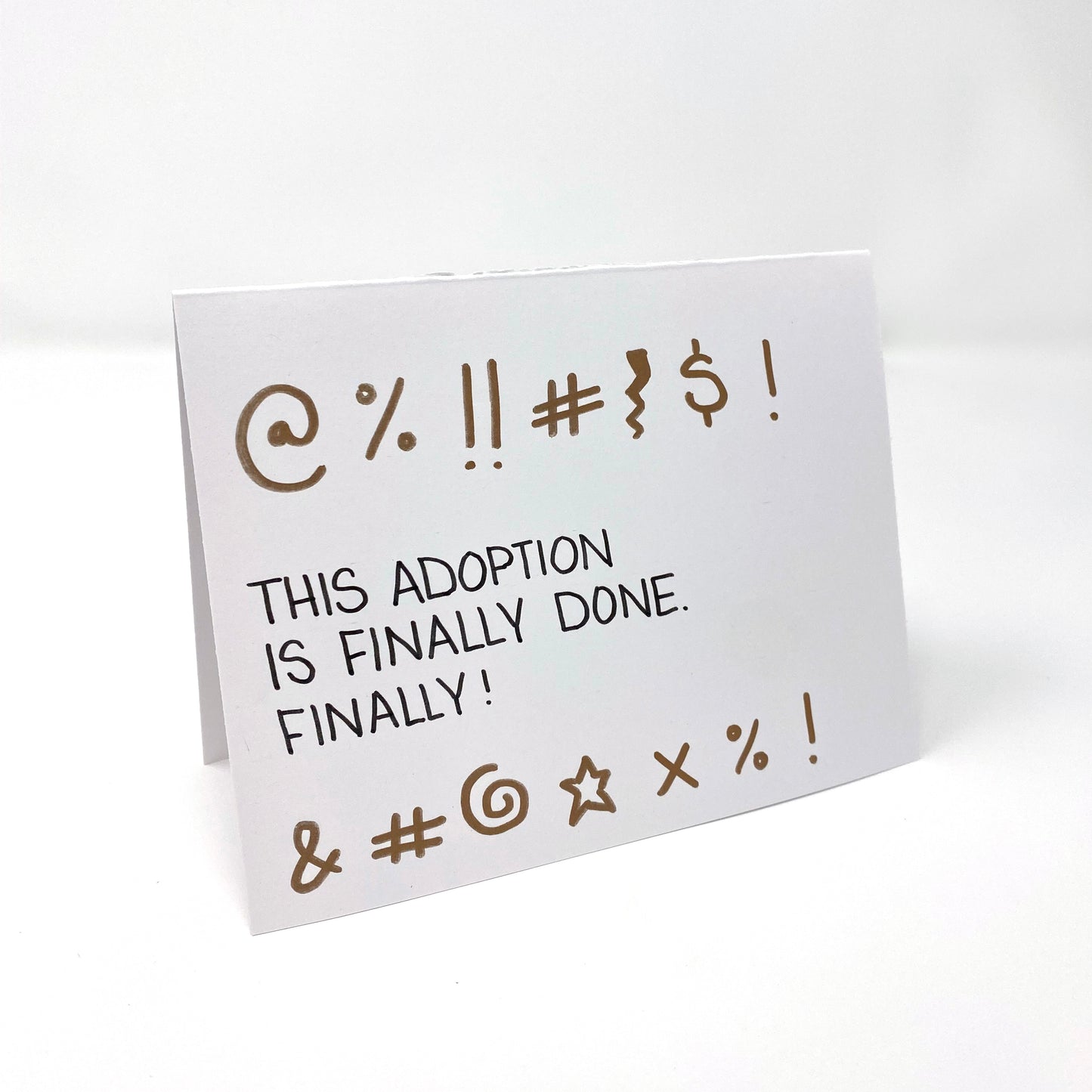 @%!!#k$! - This Adoption is Finally Done. Finally! - handmade card - Adoption Stuff Store