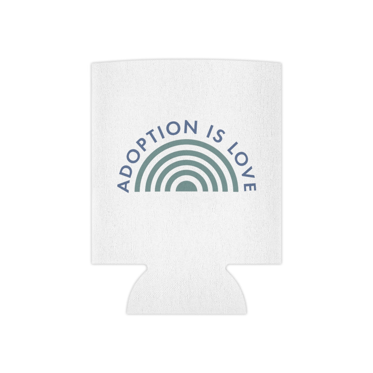 Adoption is Love - design on a white Can Cooler - Adoption Stuff Store