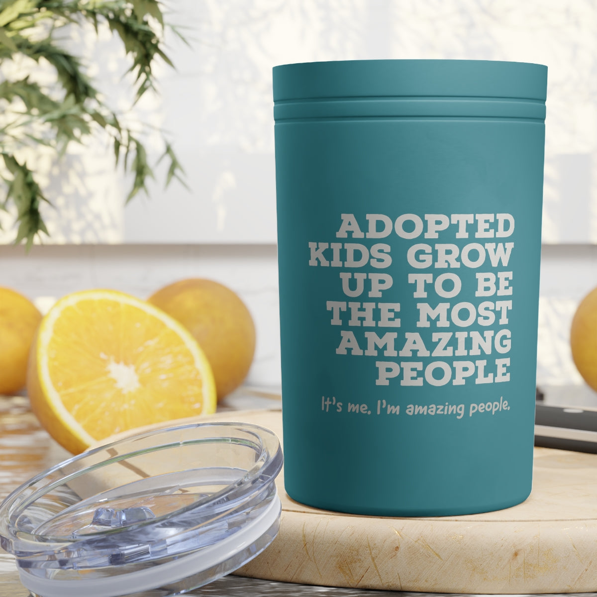 Adopted kids grow up to be amazing people. It's me. I'm amazing people. - Vacuum Insulated Tumbler, 11oz - Adoption Stuff Store, , Tumbler