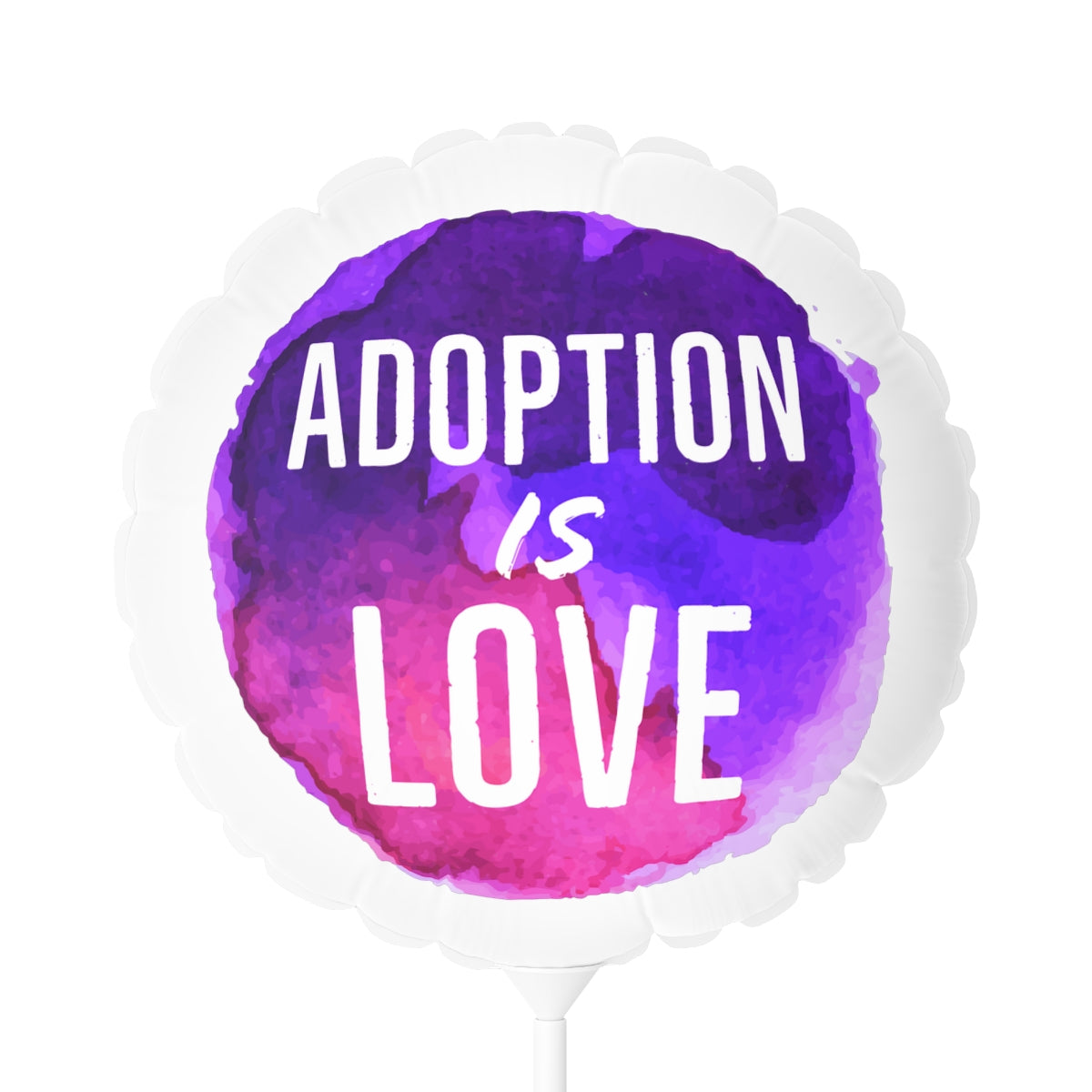 ADOPTION IS LOVE - white Balloon (Round), 11" - Adoption Stuff Store