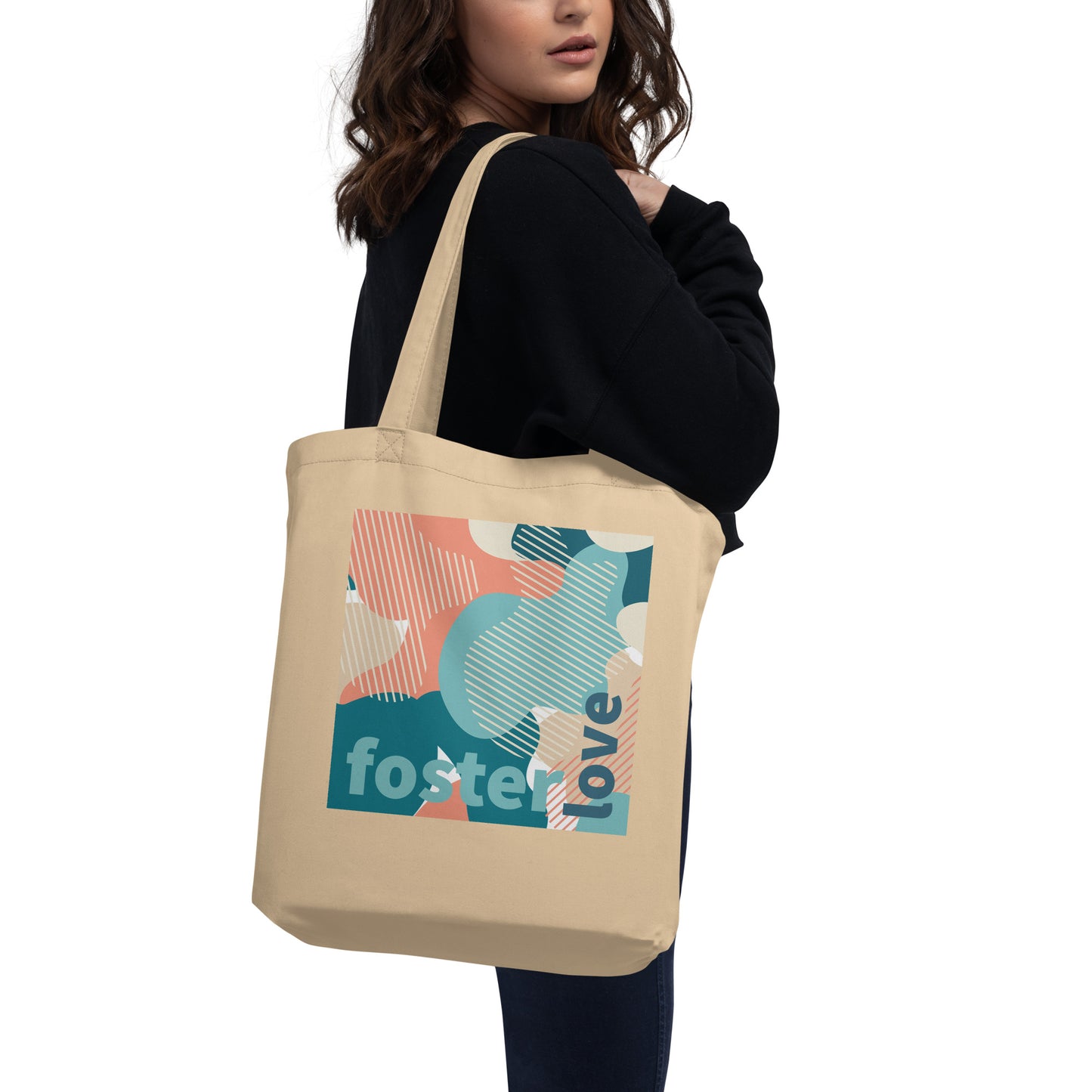 Foster Love - cute camo Eco Tote Bag - Adoption Stuff Store, , Bag