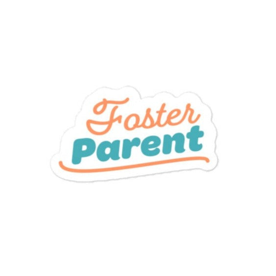 Sticker - Foster Parent - retro-vibe and Bubble-free - Adoption Stuff Store, 3″×3″, Sticker