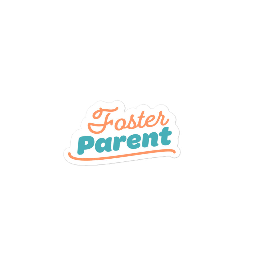 Sticker - Foster Parent - retro-vibe and Bubble-free - Adoption Stuff Store, 4″×4″, Sticker