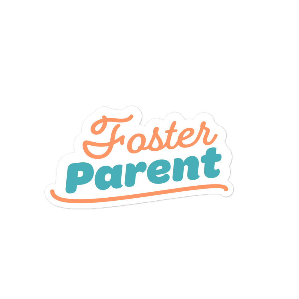 Sticker - Foster Parent - retro-vibe and Bubble-free - Adoption Stuff Store, 5.5″×5.5″, Sticker