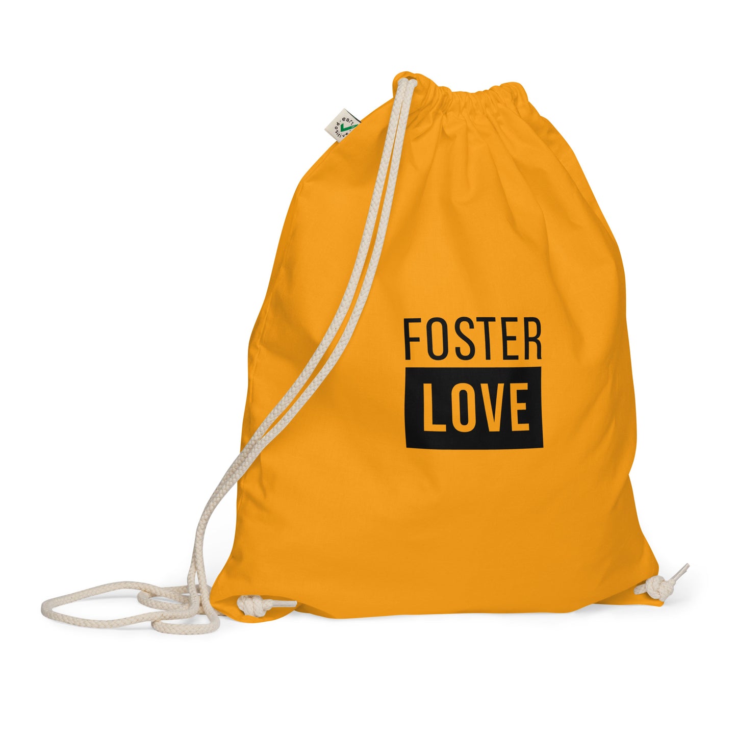 FOSTER LOVE - Organic cotton drawstring bag - Adoption Stuff Store