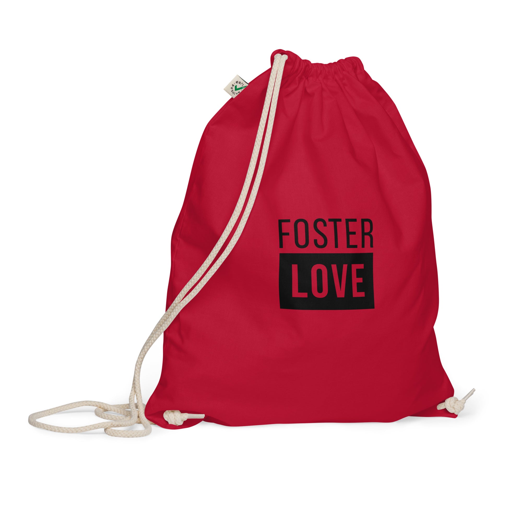 FOSTER LOVE - Organic cotton drawstring bag - Adoption Stuff Store