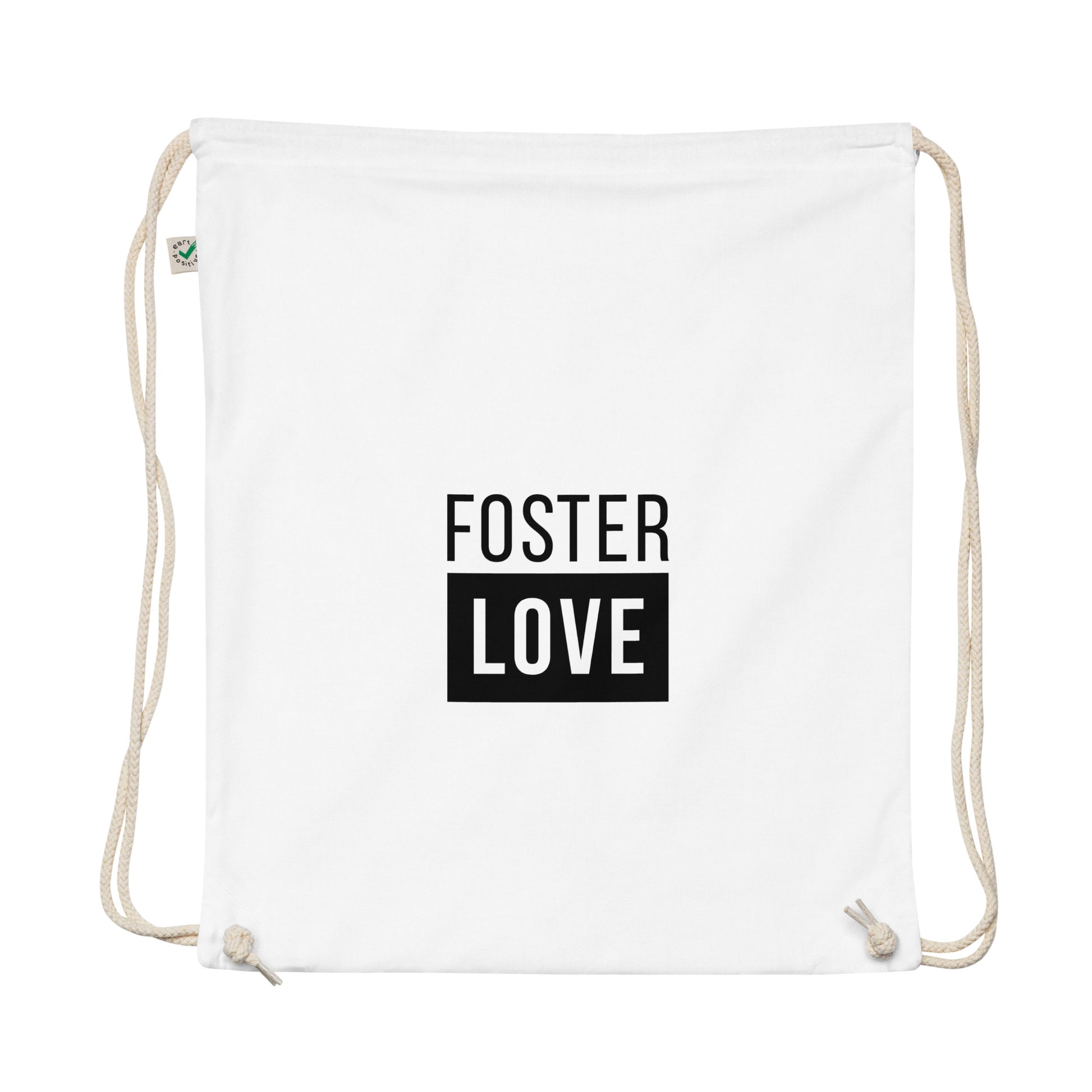 FOSTER LOVE - Organic cotton drawstring bag - Adoption Stuff Store