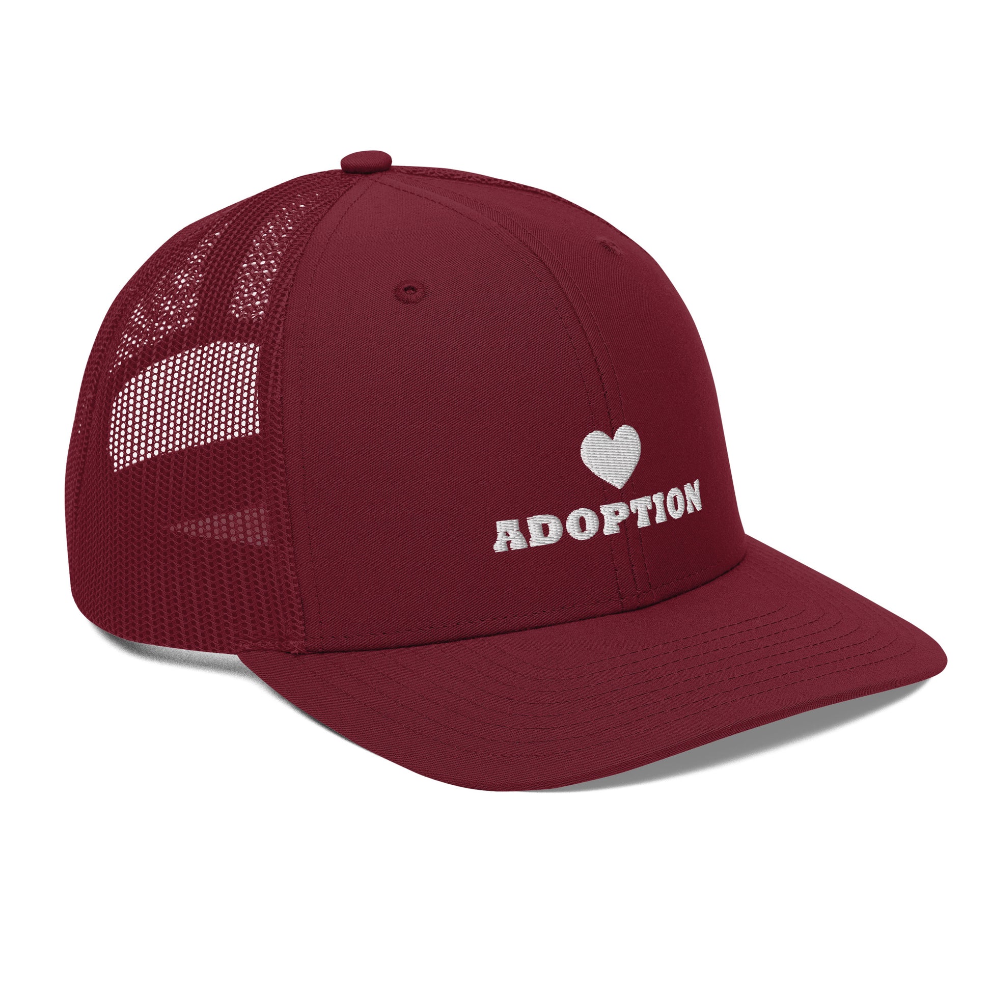 Heart Adoption - embroidered Trucker Cap - Adoption Stuff Store