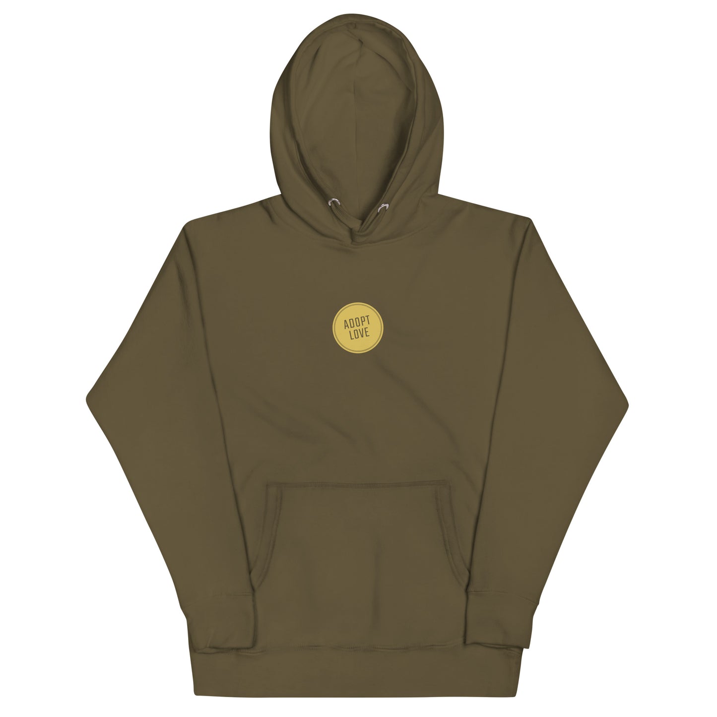 ADOPT LOVE - soft Hoodie - Adoption Stuff Store, Military Green / S, hoodie