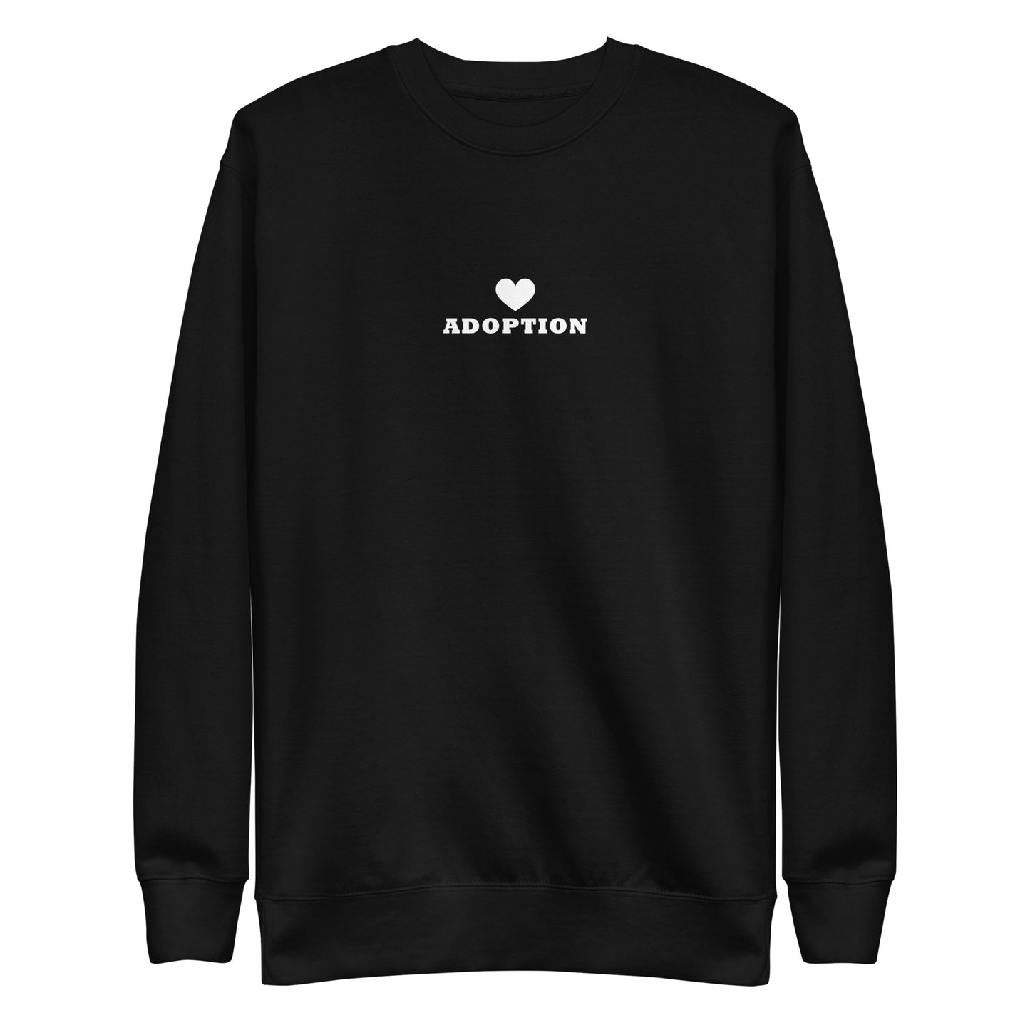 Adoption (heart) - Unisex Premium Sweatshirt - Adoption Stuff Store, Black / S, Sweatshirt