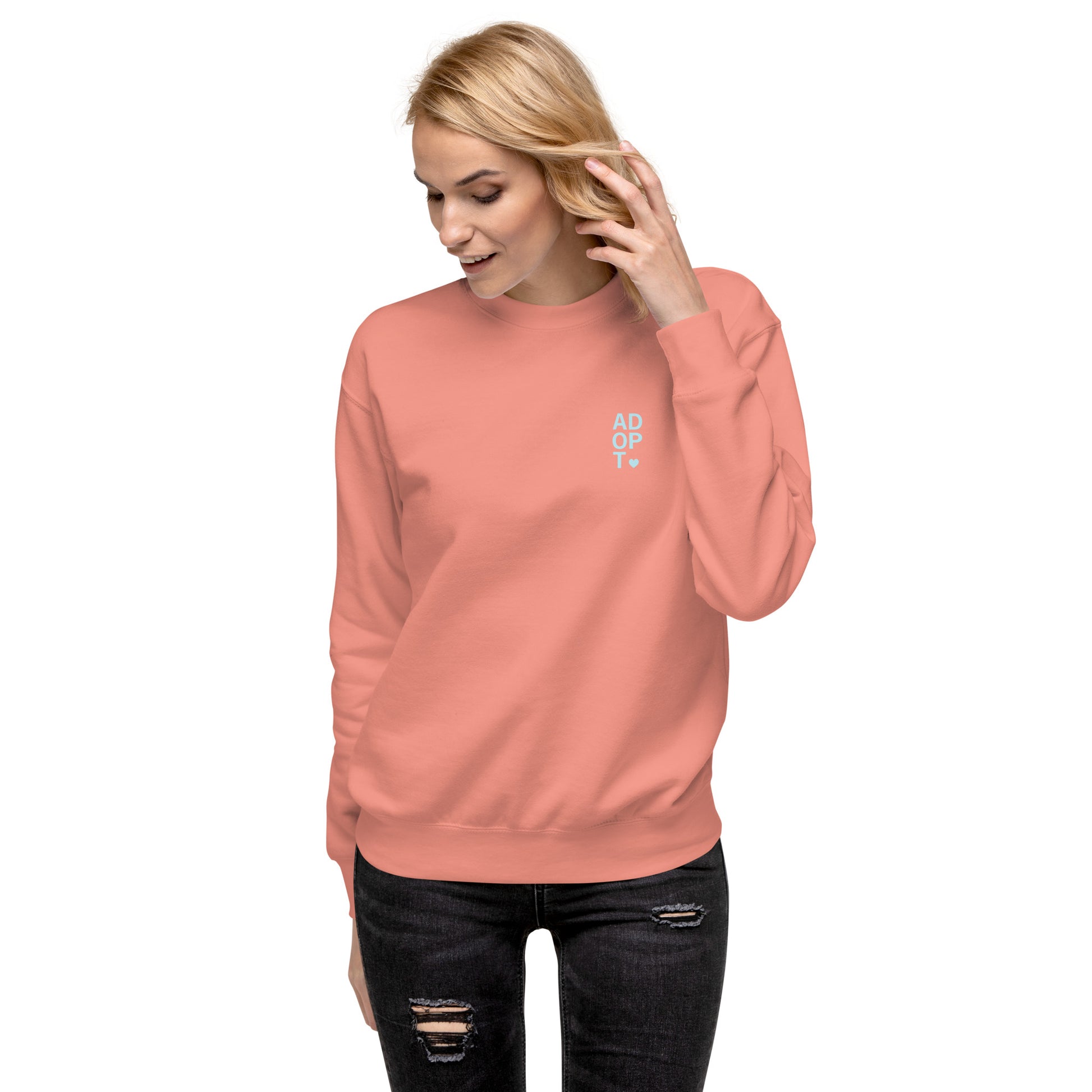 ADOPT - cute Unisex Premium Sweatshirt - Adoption Stuff Store