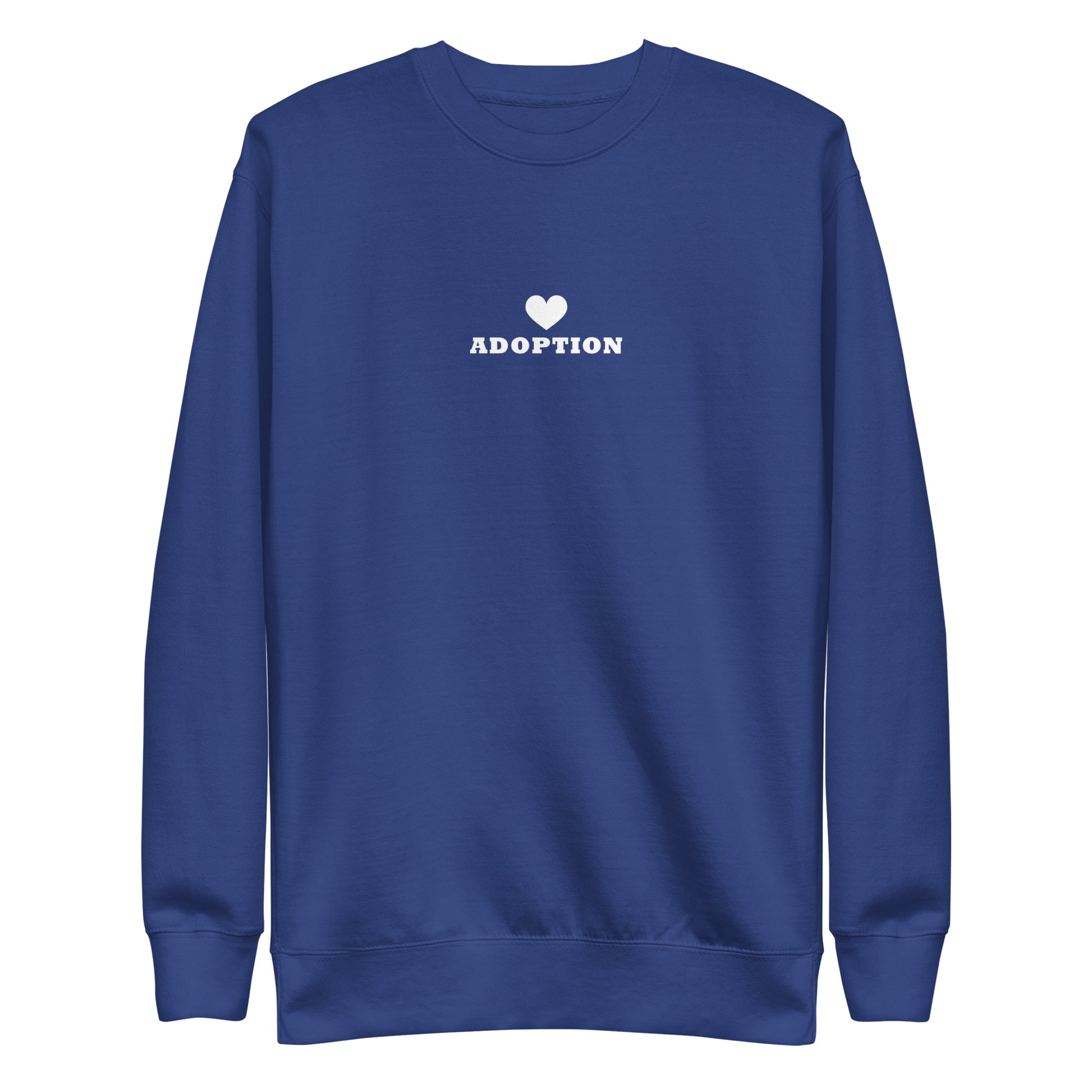 Adoption (heart) - Unisex Premium Sweatshirt - Adoption Stuff Store, Team Royal / S, Sweatshirt