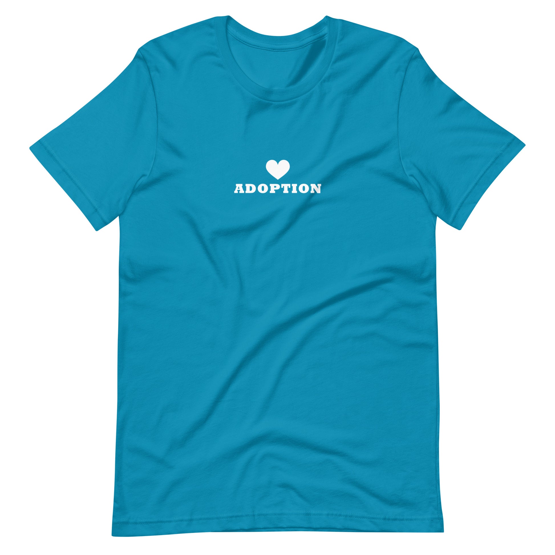 (Heart) Adoption - Unisex t-shirt - Adoption Stuff Store, Aqua / S, T-shirt