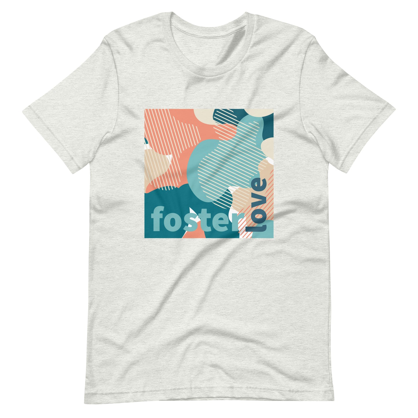 Foster Love - camo design unisex t-shirt - Adoption Stuff Store, Ash / S, T-shirt