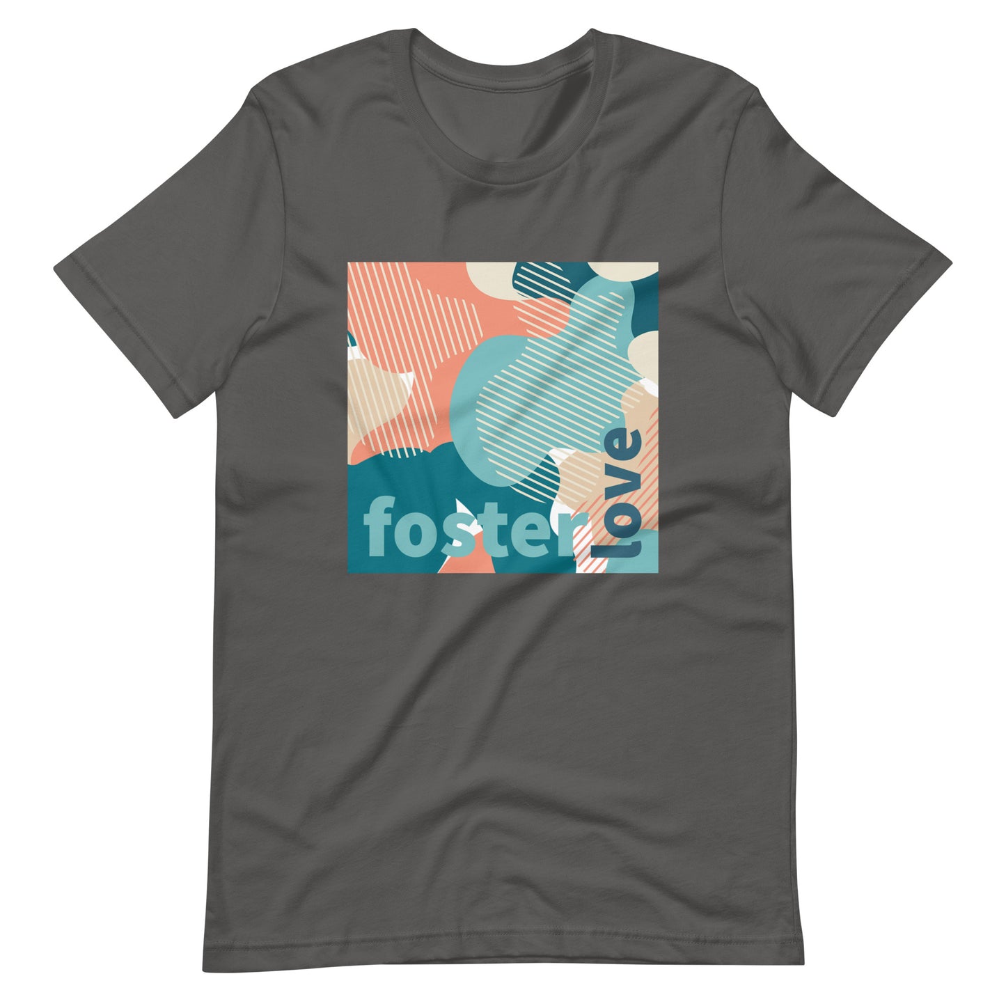 Foster Love - camo design unisex t-shirt - Adoption Stuff Store, Asphalt / S, T-shirt