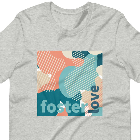 Foster Love - camo design unisex t-shirt - Adoption Stuff Store, Athletic Heather / XS, T-shirt