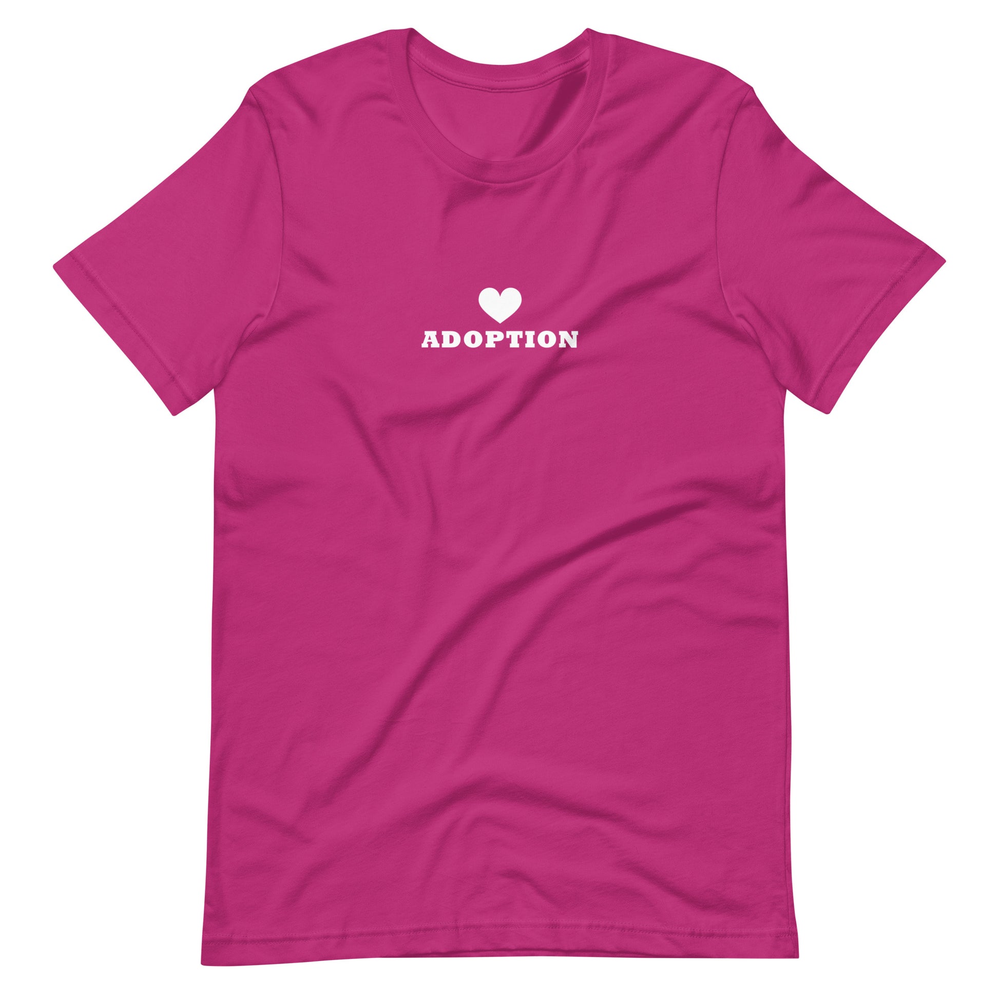 (Heart) Adoption - Unisex t-shirt - Adoption Stuff Store, Berry / S, T-shirt