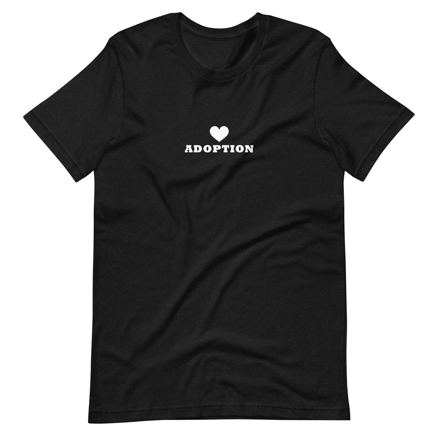 (Heart) Adoption - Unisex t-shirt - Adoption Stuff Store, Black Heather / XS, T-shirt