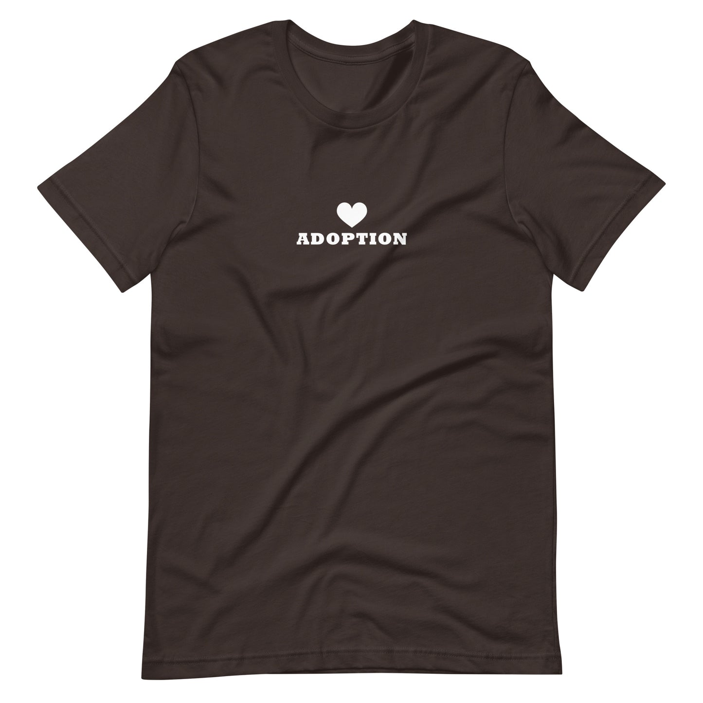 (Heart) Adoption - Unisex t-shirt - Adoption Stuff Store, Brown / S, T-shirt