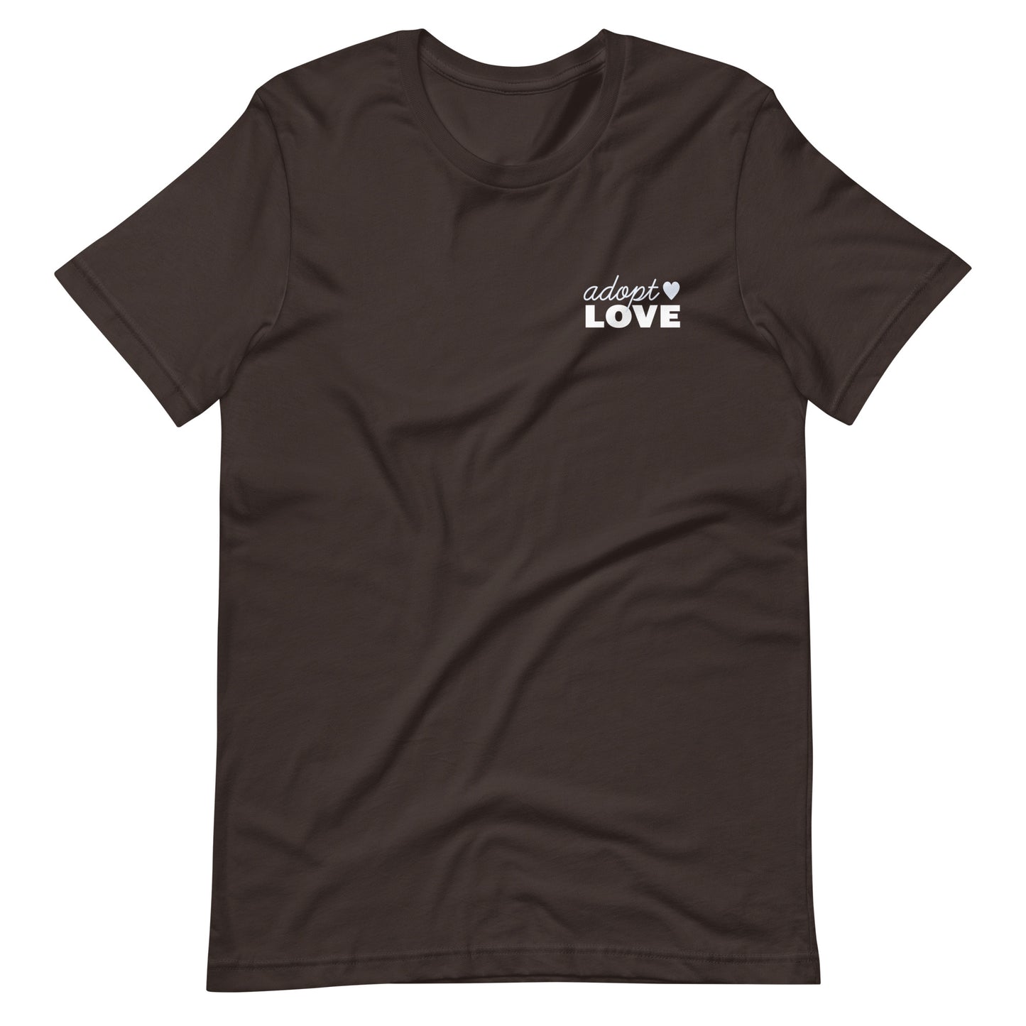 Adopt Love - Unisex t-shirt - Adoption Stuff Store, Brown / S, T-shirt