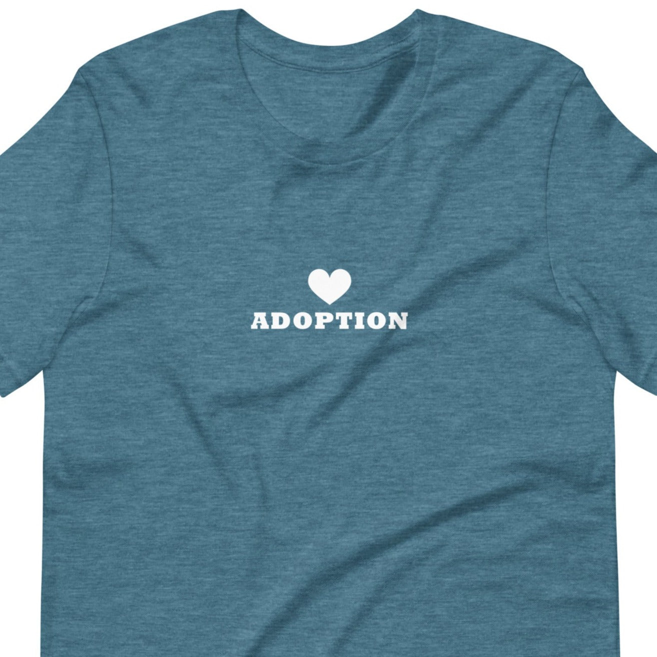 (Heart) Adoption - Unisex t-shirt - Adoption Stuff Store, Heather Deep Teal / S, T-shirt