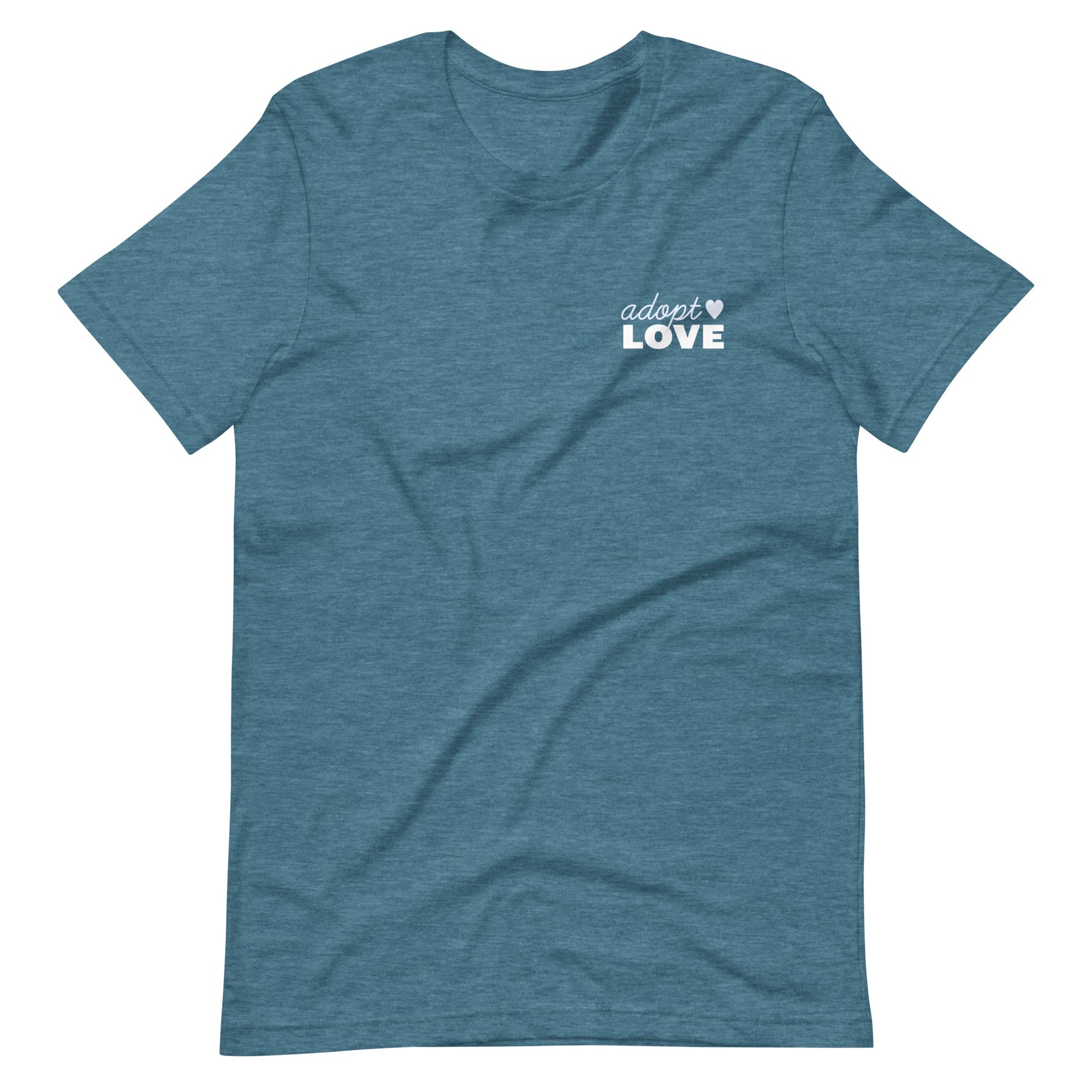 Adopt Love - Unisex t-shirt - Adoption Stuff Store, Heather Deep Teal / S, T-shirt