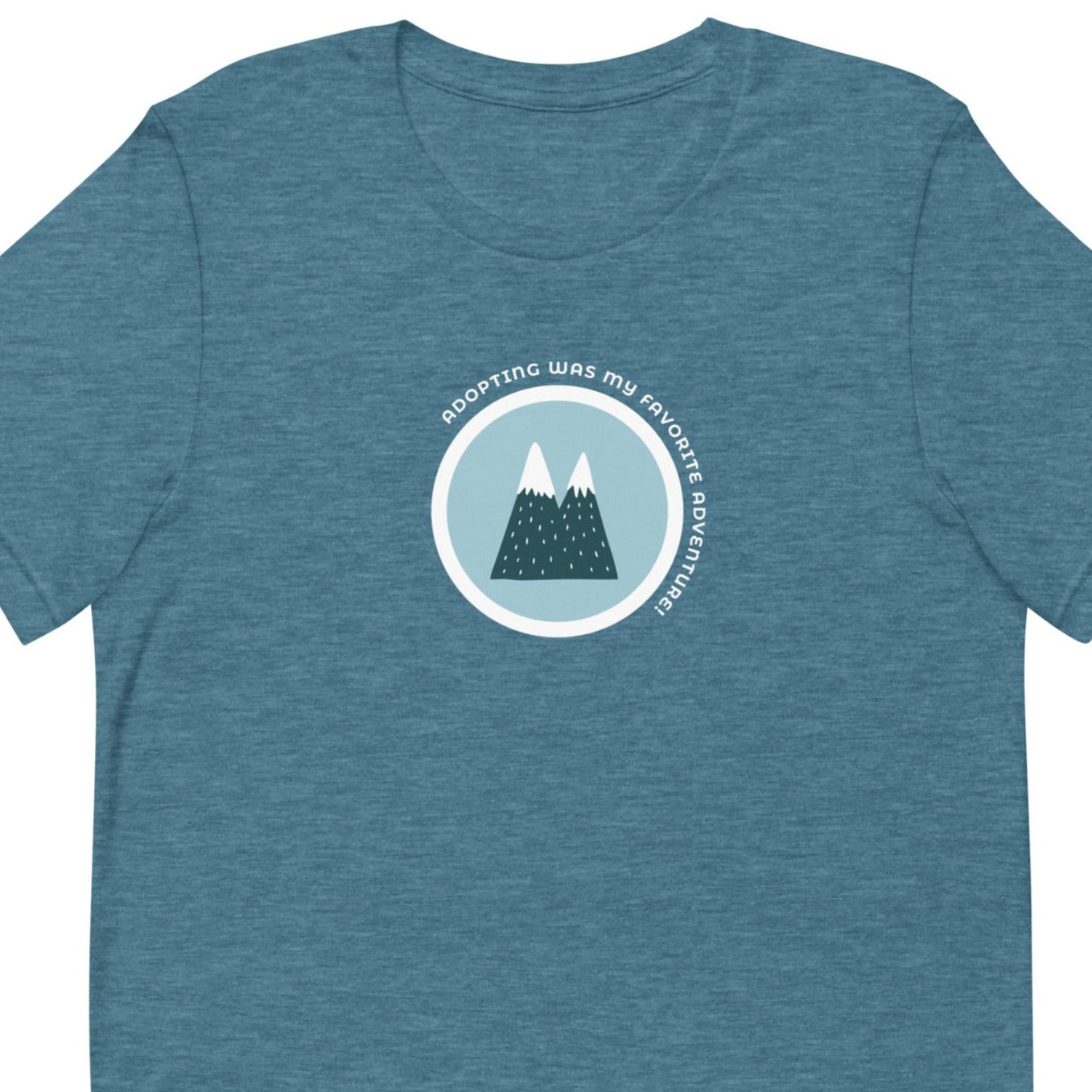 Adopting was my favorite adventure! - t-shirt with mountains - Adoption Stuff Store