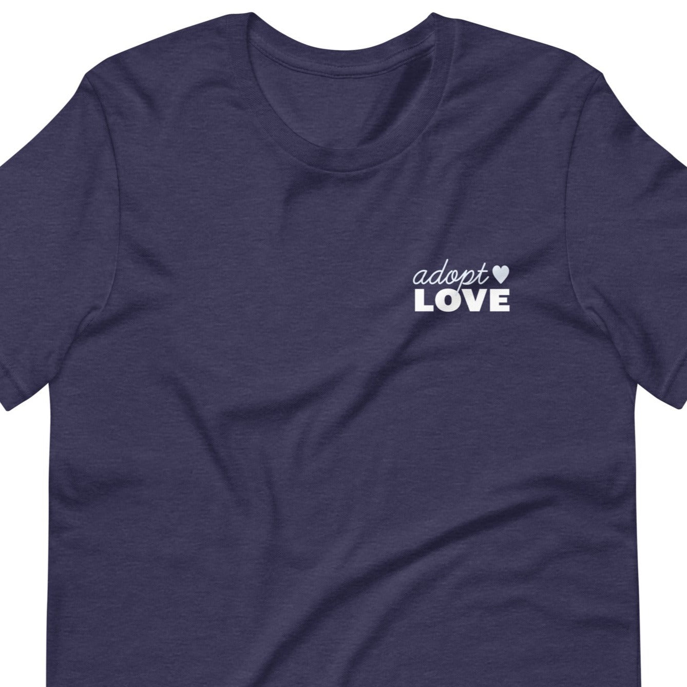 Adopt Love - Unisex t-shirt - Adoption Stuff Store, Heather Midnight Navy / XS, T-shirt